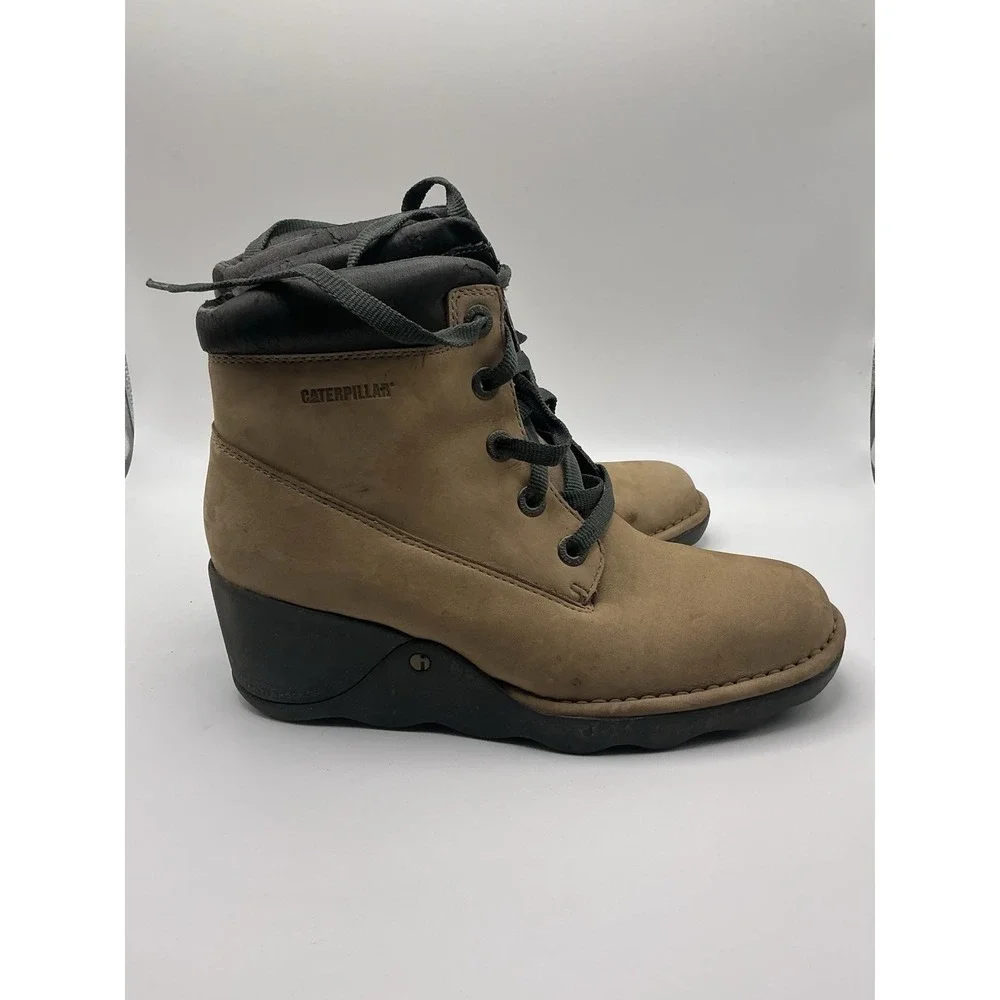 Caterpillar Shahar Women's Boots US 6 Tan Nubuck Lace-Up Ankle